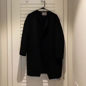 Everlane Cocoon Black Wool Coat